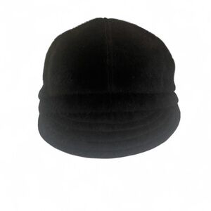 Bebe Y2K Preppy Black Faux Fur Fuzzy Hat